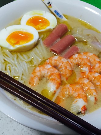 Special Shrimp Soup Ramen recipe