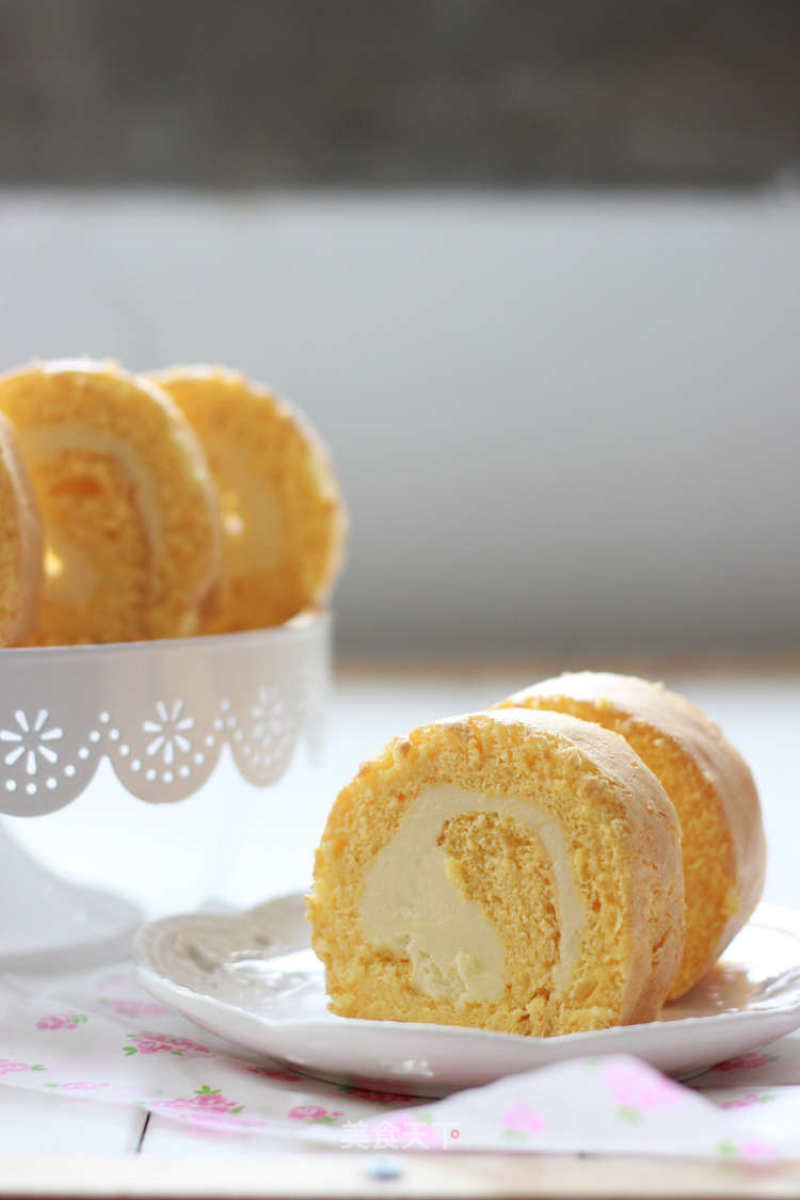 [tomato Recipe] Japanese Style Cotton Cake Roll-easy to Operate, Delicate Taste recipe