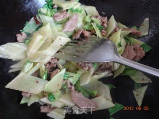 Green Bamboo Shoots Pork Slices recipe