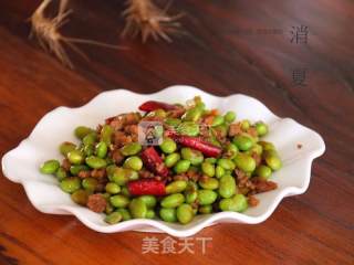 Stir-fried Minced Pork with Edamame recipe