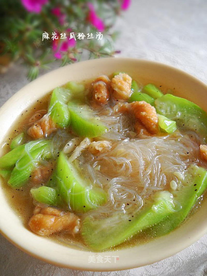 Twisted Loofah Vermicelli Soup recipe