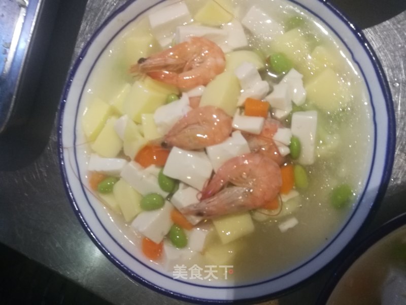 Cauliflower Tofu Soup