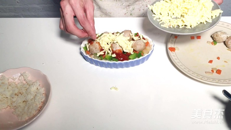 Meatball Girl Kitchen | Fast Food "cheese Meatball Baked Rice" recipe