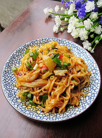 Mustard Noodles with Black Bean Sauce recipe