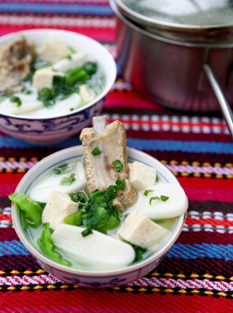 Mustard Ribs and Rice Cake Soup recipe