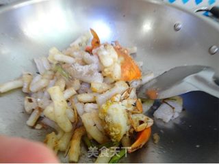 Fried Korean Rice Cake with Creamy Crab recipe