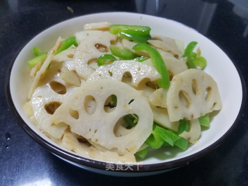 Green Pepper Lotus Root Slices recipe