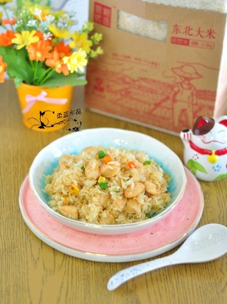 Fried Rice with Flying Fish Roe Intestines recipe