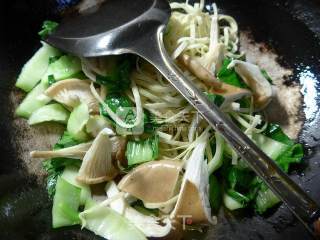 Pork Belly Mushroom and Green Vegetable Noodle Soup recipe