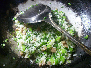 Fried Rice with Beef Balls and Rape recipe