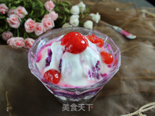 Iced Yogurt Purple Sweet Potato Cup recipe