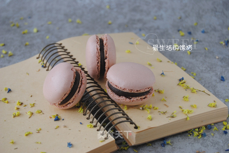 #柏翠大赛#chocolate Macaron recipe
