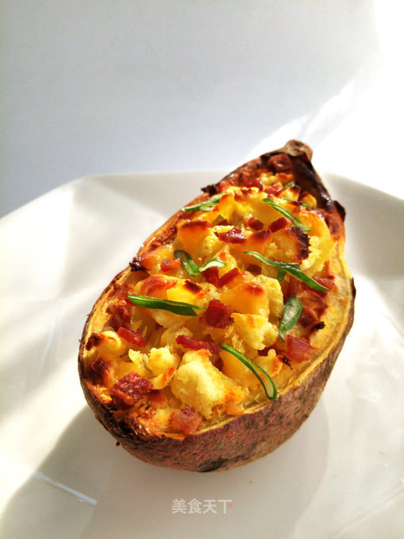 #aca烤明星大赛# Baked Eggs with Sweet Potato and Cheese recipe