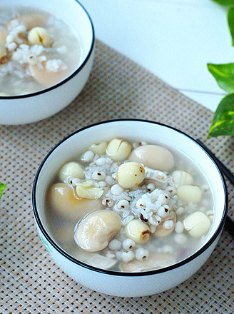 Lotus Seed, Barley, Glutinous Rice and Kidney Bean Congee recipe