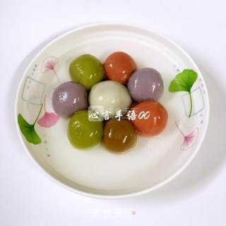 Make Colorful Glutinous Rice Balls with Natural Ingredients recipe