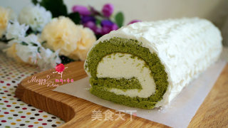 Matcha Cream Cake Roll recipe