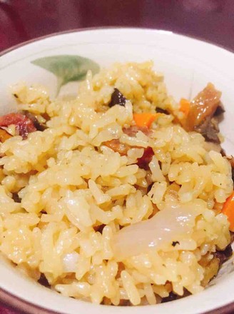 Braised Rice with Mushroom and Sausage recipe