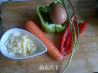Scrambled Egg Shreds with Choi Vegetable Cheese recipe
