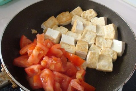 Stir-fried Tomato and Cabbage with Tofu recipe