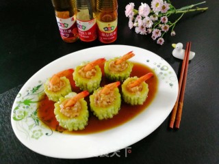 "warm Taste" The Same Paragraph ~ Bitter Melon Stuffed Shrimp Slippery recipe