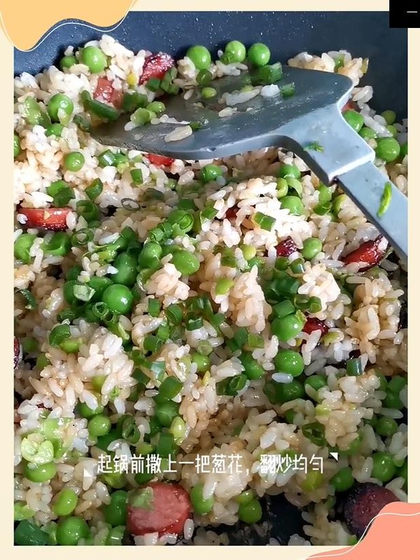 Fried Rice with Pea Sausage recipe