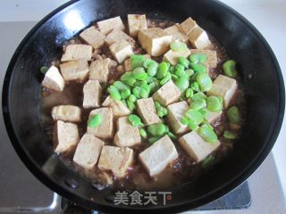 Braised Tofu with Minced Meat, Beans and Rice recipe