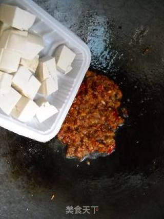 Choy Sum Minced Pork Tofu recipe