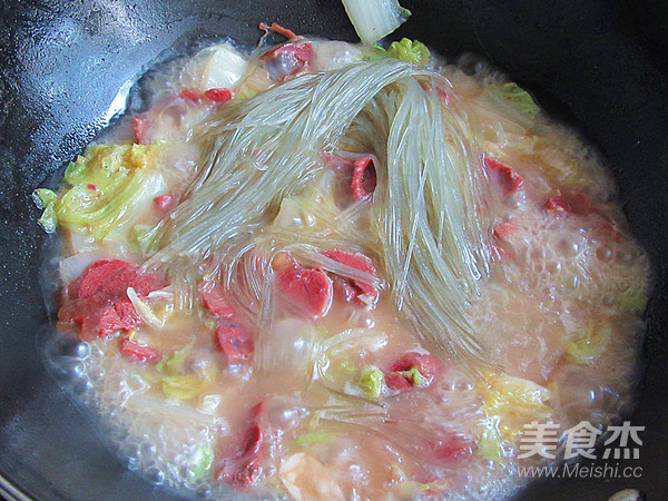 Beef Stew with Cabbage Vermicelli recipe