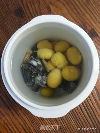 Stewed Black-bone Chicken with Chestnuts recipe