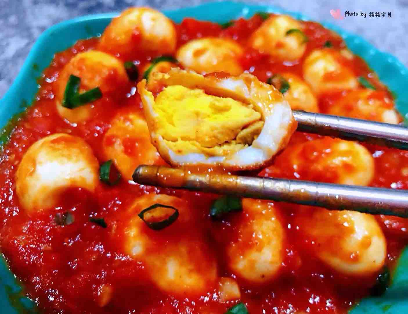 Quail Eggs in Tomato Sauce recipe