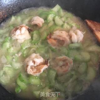 Loofah and Shrimp Soup recipe