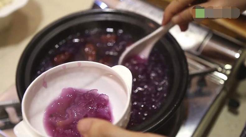 Purple Sweet Potato Tremella Bird's Nest recipe