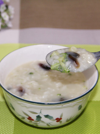 Broccoli Preserved Egg and Lean Meat Porridge recipe