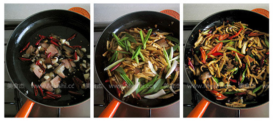 Stir-fried Bacon with Dried Radish recipe