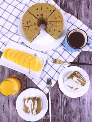 Matcha Red Bean Chiffon Cake recipe