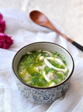 Celery Leaf Mushroom Lump Soup recipe