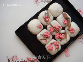 【china】creative Chinese White-crust Pastry: Red Plum and Primula recipe