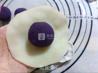 Purple Sweet Potato Snowy Mooncake recipe