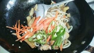 Fried Udon with Double Mushroom recipe