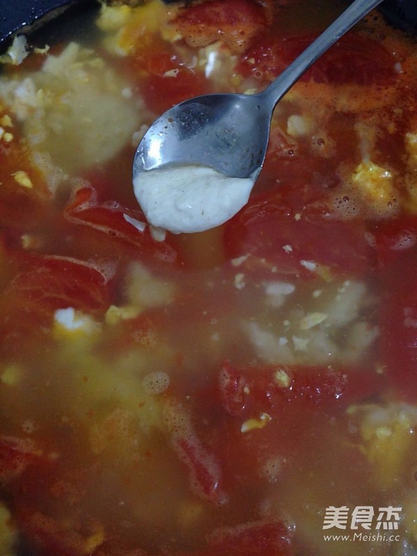 Tomato and Egg Pimple Soup recipe