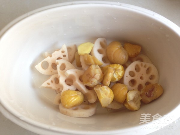 Stewed Chestnuts with Lotus Root recipe