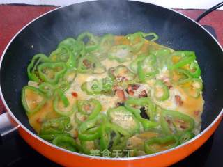 Ham and Green Pepper Omelette recipe