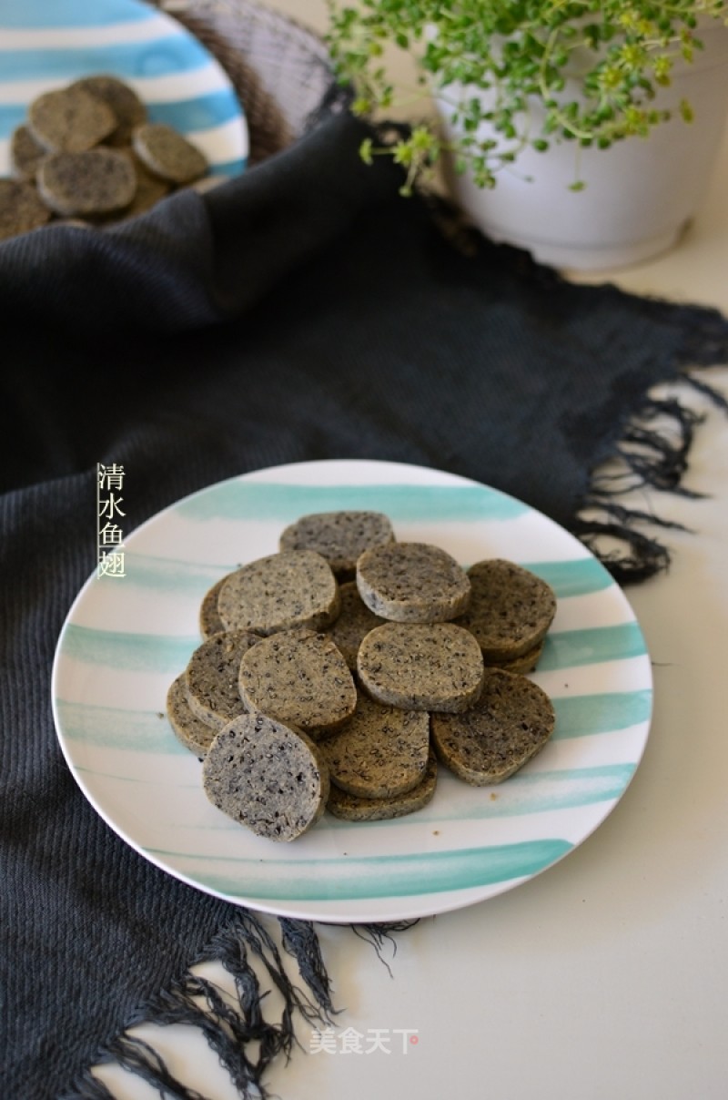 #the 4th Baking Contest and is Love to Eat Festival# Molar Black Sesame Butter Biscuits recipe