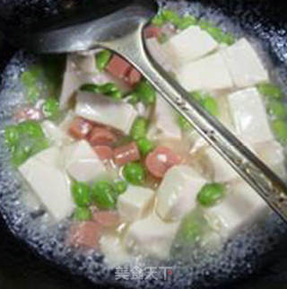 Tofu with Ham and Edamame recipe