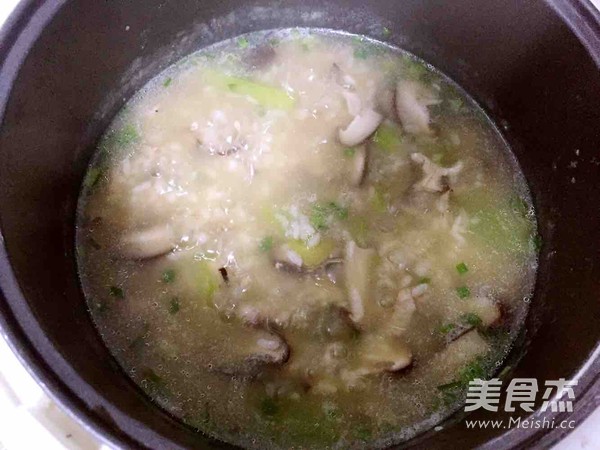 Jade Mushroom Pork Congee recipe