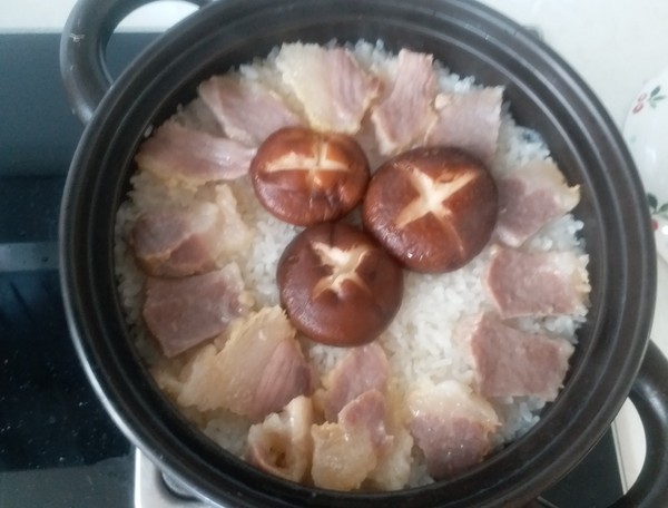 Claypot Rice with Bacon and Mushroom recipe