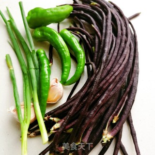 Fried Purple Beans recipe