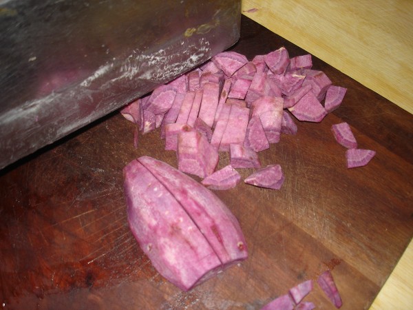 Purple Potato Egg Cake recipe