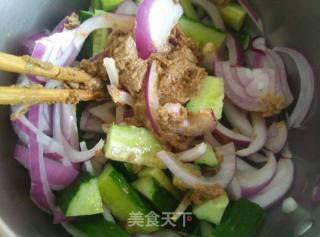 Cucumber with Sesame Sauce and Onion recipe