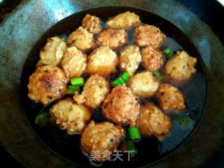 Braised Chicken Tofu Meatballs recipe